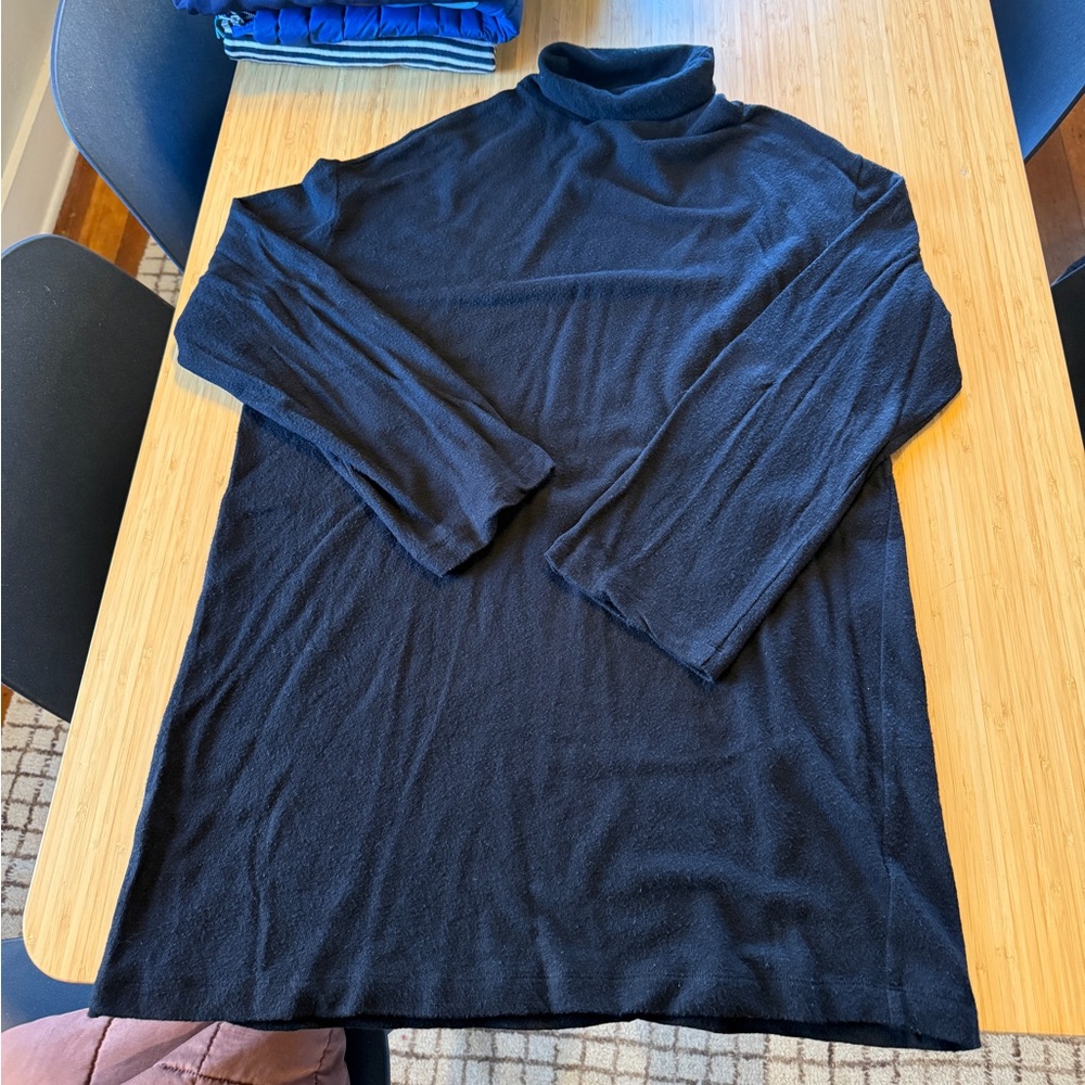 Reformation Black Turtleneck Dress